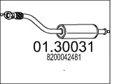 01.30031 Predni tlumic vyfuku MTS