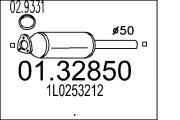 01.32850 Predni tlumic vyfuku MTS