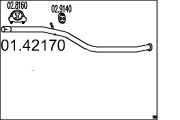 01.42170 MTS výfukové potrubie 01.42170 MTS