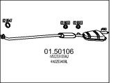 01.50106 Střední tlumič výfuku MTS