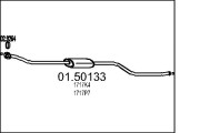 01.50133 MTS stredný tlmič výfuku 01.50133 MTS
