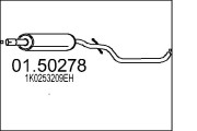 01.50278 Střední tlumič výfuku MTS