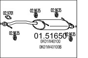 01.51650 Střední tlumič výfuku MTS