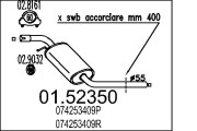 01.52350 MTS stredný tlmič výfuku 01.52350 MTS