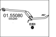 01.55080 Střední tlumič výfuku MTS