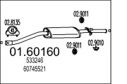 01.60160 MTS koncový tlmič výfuku 01.60160 MTS