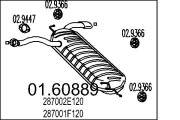01.60889 Zadní tlumič výfuku MTS