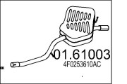 01.61003 Zadní tlumič výfuku MTS