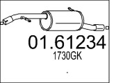 01.61234 MTS koncový tlmič výfuku 01.61234 MTS