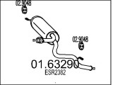 01.63290 MTS koncový tlmič výfuku 01.63290 MTS