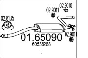 01.65090 MTS koncový tlmič výfuku 01.65090 MTS