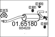 01.65180 Zadní tlumič výfuku MTS