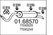 01.68570 Zadní tlumič výfuku MTS