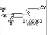 01.80060 Střední tlumič výfuku MTS