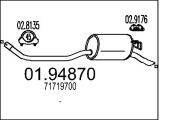 01.94870 Zadní tlumič výfuku MTS