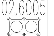 02.6005 MTS tesnenie výfukovej trubky 02.6005 MTS