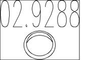 02.9288 Těsnicí kroužek, výfuková trubka MTS