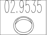 02.9535 Těsnicí kroužek, výfuková trubka MTS