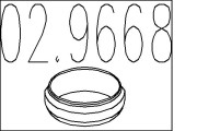 02.9668 Těsnicí kroužek, výfuková trubka MTS