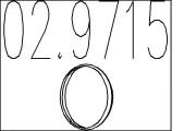 02.9715 Těsnicí kroužek, výfuková trubka MTS