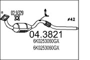 04.3821 MTS katalyzátor 04.3821 MTS