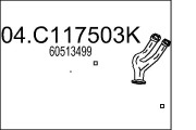 04.C117503K MTS výfukové potrubie 04.C117503K MTS