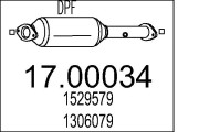 17.00034 Filtr pevnych castic, vyfukovy system MTS