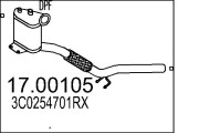 17.00105 Filtr pevnych castic, vyfukovy system MTS