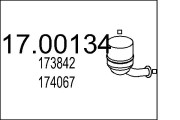 17.00134 Filtr pevnych castic, vyfukovy system MTS