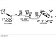 AUDI08810A019968 MTS výfukový systém AUDI08810A019968 MTS