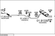 AUDI30059A019968 MTS výfukový systém AUDI30059A019968 MTS