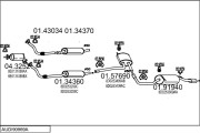 AUDI90969A005305 Výfukový systém MTS