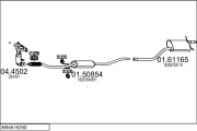 MINI61629D019859 MTS výfukový systém MINI61629D019859 MTS