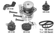 KPA0288A Vodní pumpa + sada ozubeného řemene BREDA LORETT
