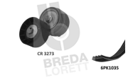 KCA0031 Sada žebrovaných klínových řemenů BREDA LORETT