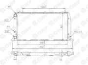 WRA194 Chladič, chlazení motoru QWP