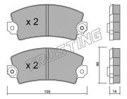 005.1 TRUSTING sada brzdových platničiek kotúčovej brzdy 005.1 TRUSTING