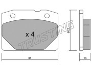 008.0 TRUSTING sada brzdových platničiek kotúčovej brzdy 008.0 TRUSTING