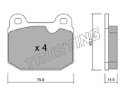 015.3 TRUSTING sada brzdových platničiek kotúčovej brzdy 015.3 TRUSTING