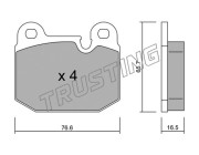 029.0 TRUSTING sada brzdových platničiek kotúčovej brzdy 029.0 TRUSTING