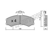 033.1 TRUSTING sada brzdových platničiek kotúčovej brzdy 033.1 TRUSTING