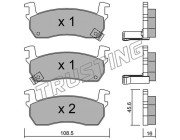 036.1 TRUSTING sada brzdových platničiek kotúčovej brzdy 036.1 TRUSTING