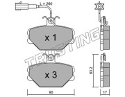 061.0 TRUSTING sada brzdových platničiek kotúčovej brzdy 061.0 TRUSTING