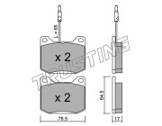 082.0 TRUSTING sada brzdových platničiek kotúčovej brzdy 082.0 TRUSTING