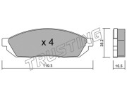 089.0 TRUSTING sada brzdových platničiek kotúčovej brzdy 089.0 TRUSTING