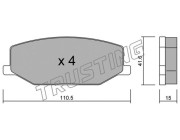 099.0 TRUSTING sada brzdových platničiek kotúčovej brzdy 099.0 TRUSTING