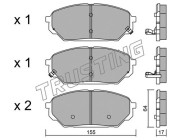 1015.0 TRUSTING sada brzdových platničiek kotúčovej brzdy 1015.0 TRUSTING