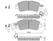 1085.0 TRUSTING sada brzdových platničiek kotúčovej brzdy 1085.0 TRUSTING