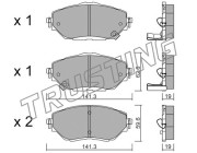 1088.0 Sada brzdových destiček, kotoučová brzda TRUSTING