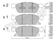 1117.0 Sada brzdových destiček, kotoučová brzda TRUSTING
